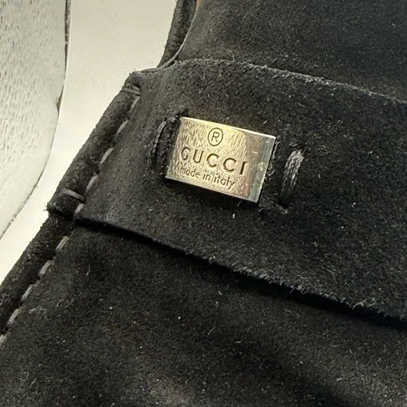 Vintage Gucci Slip On Suede Loafers - Picture 2 of 6